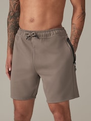 Neutral Athleisure Shorts - Image 1 of 9