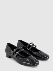 Office Black Double Strap Mary Jane Block Heels - Image 1 of 3