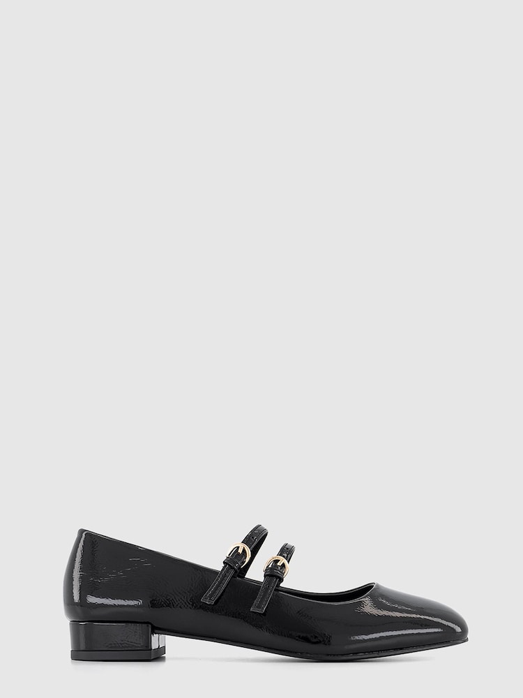 Office Black Double Strap Mary Jane Block Heels - Image 2 of 3