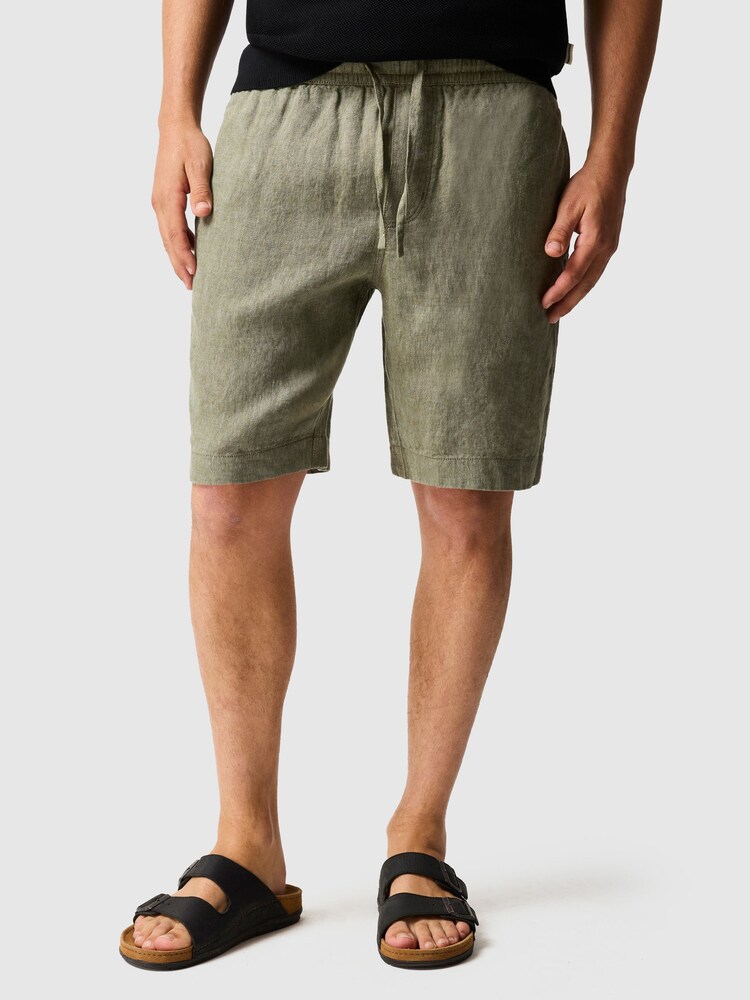 Rodd & Gunn Green Linen 9" Resort Shorts - Image 1 of 5