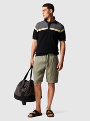 Rodd & Gunn Green Linen 9" Resort Shorts - Image 3 of 5