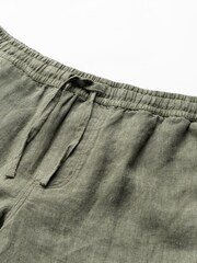 Rodd & Gunn Green Linen 9" Resort Shorts - Image 4 of 5