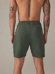 Khaki Green Athleisure Shorts - Image 3 of 10