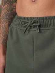 Khaki Green Athleisure Shorts - Image 6 of 10