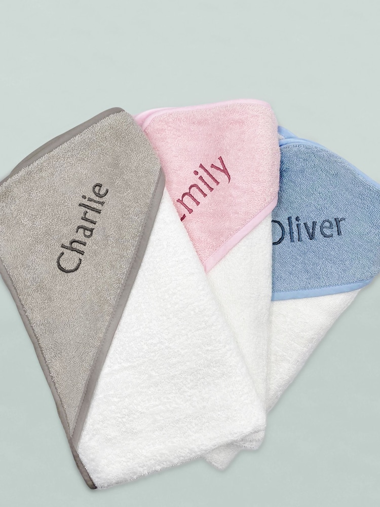 Babyblooms Personalised 100% Cotton Luxury Hooded Towel Gift - Image 2 of 3