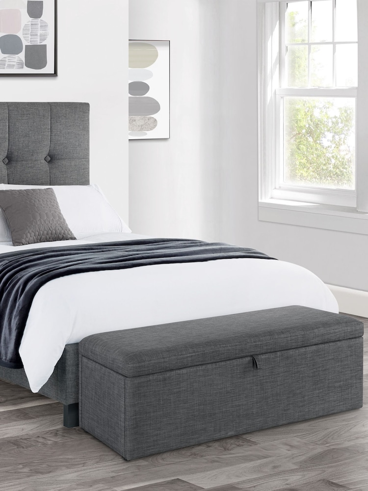 Julian Bowen Grey Sorrento Blanket Box - Image 2 of 3