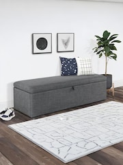 Julian Bowen Grey Sorrento Blanket Box - Image 5 of 10