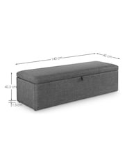 Julian Bowen Grey Sorrento Blanket Box - Image 6 of 10