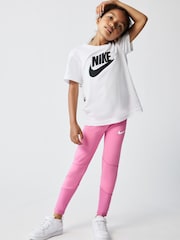 Nike Pink Little Kids Pro Leggings - Image 4 of 7