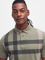 Barbour® Green Blaine Check Polo Shirt - Image 4 of 7