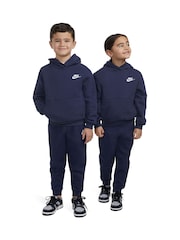 Nike Blue Little Kids Club Fleece Overhead Hoodie - Image 4 of 8