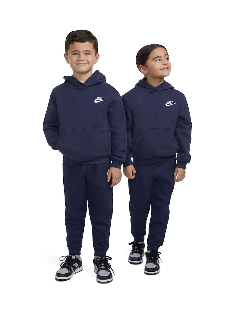 Nike Blue Little Kids Club Fleece Overhead Hoodie - Image 4 of 8