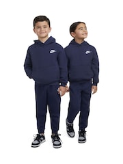 Nike Blue Little Kids Club Fleece Overhead Hoodie - Image 5 of 8