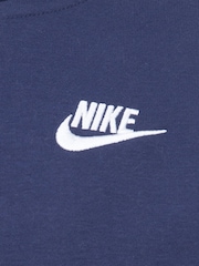 Nike Blue Little Kids Club Fleece Overhead Hoodie - Image 8 of 8