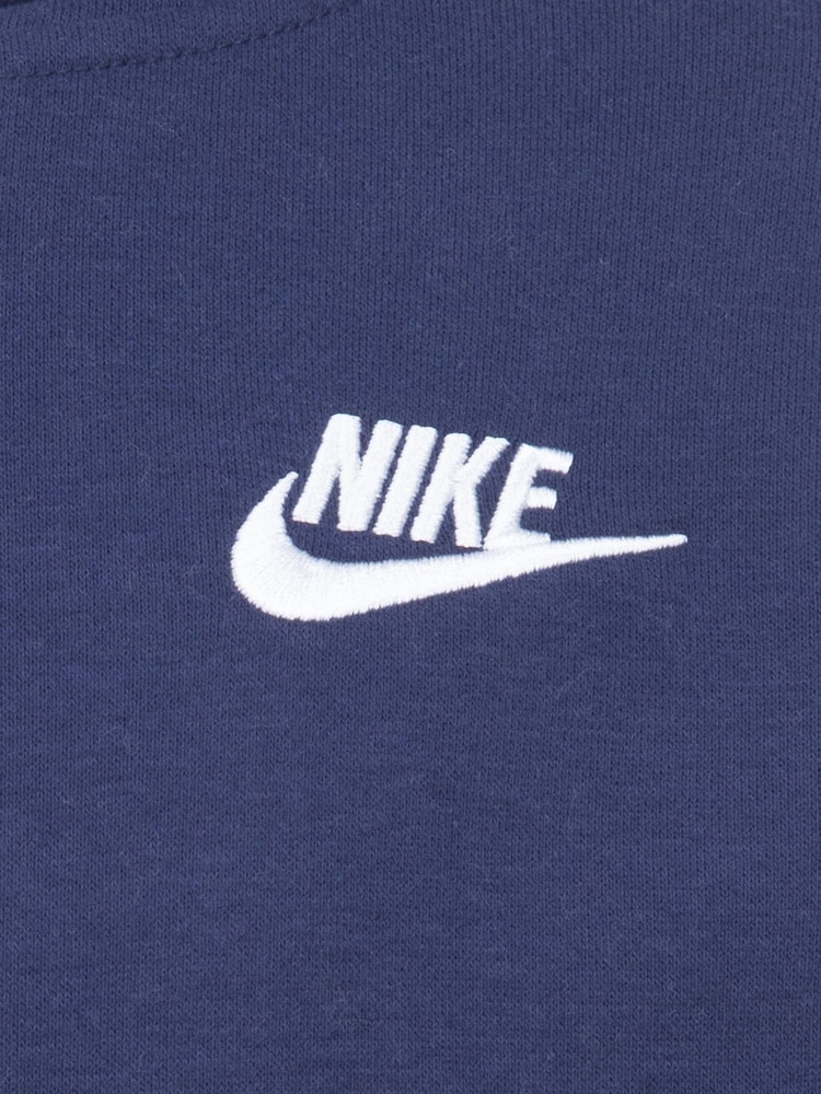 Nike Blue Little Kids Club Fleece Overhead Hoodie - Image 8 of 8