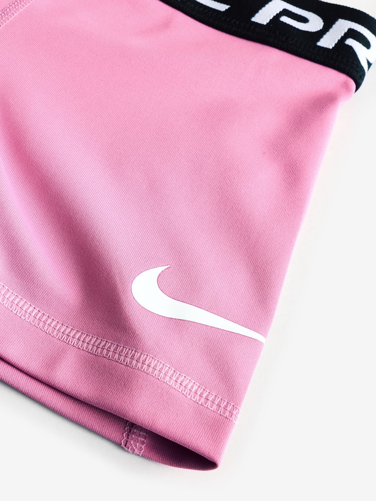 Nike Pink Little Kids Pro Dri-FIT Shorts - Image 2 of 4