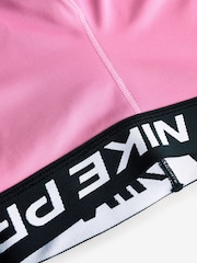 Nike Pink Little Kids Pro Dri-FIT Shorts - Image 3 of 4
