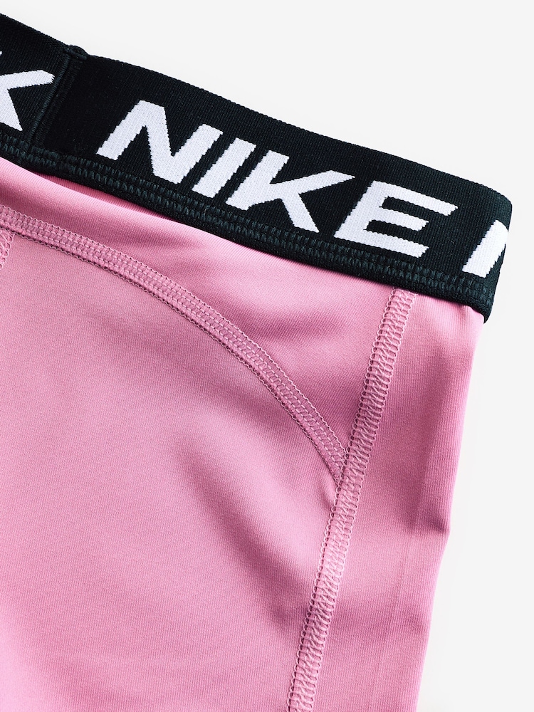 Nike Pink Little Kids Pro Dri-FIT Shorts - Image 4 of 4