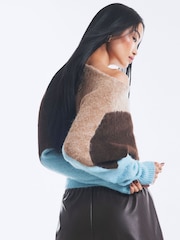River Island Colour Blocked Batwing Jumper - Imagen 2 de 4