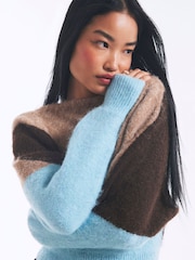 River Island Colour Blocked Batwing Jumper - Imagen 3 de 4
