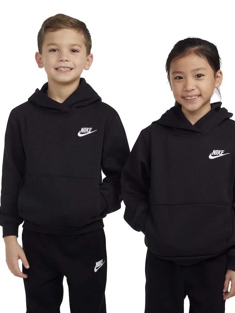 Nike Black Little Kids Club Fleece Overhead Hoodie - Image 2 of 6