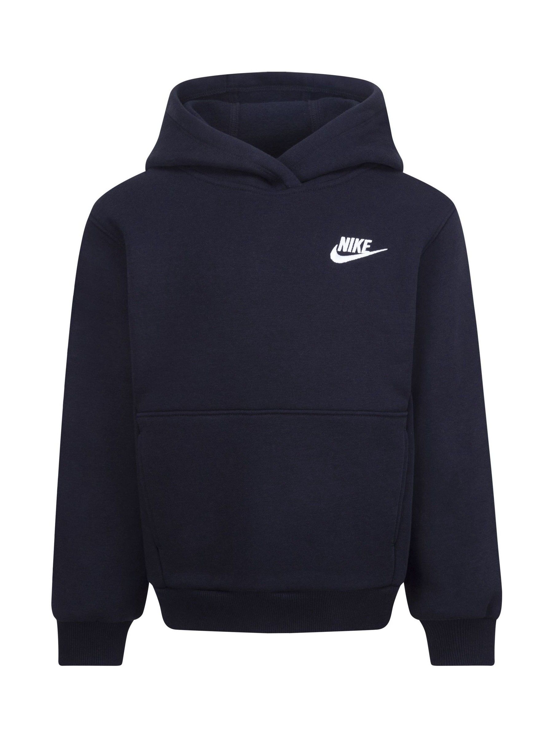 Black Nike Little Kids Club Fleece Overhead Hoodie