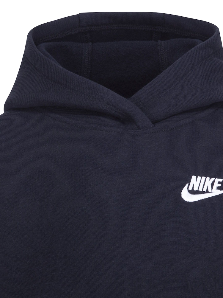 Nike Black Little Kids Club Fleece Overhead Hoodie - Image 6 of 6