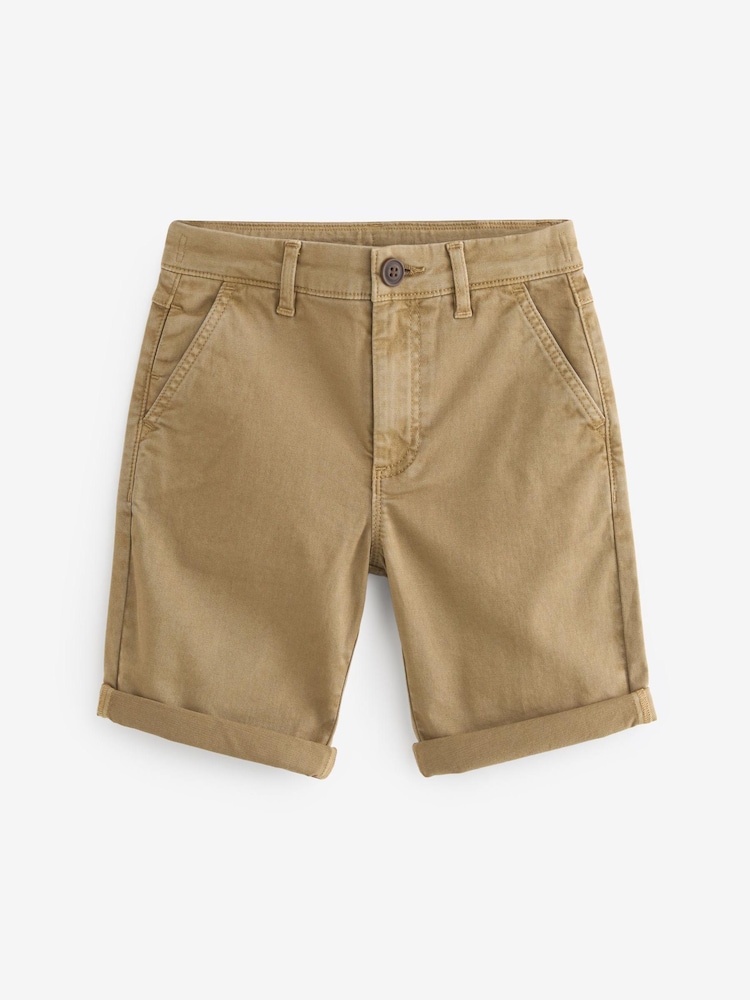 Tan Brown Washed Chinos Shorts (12mths-16yrs) - Image 1 of 3