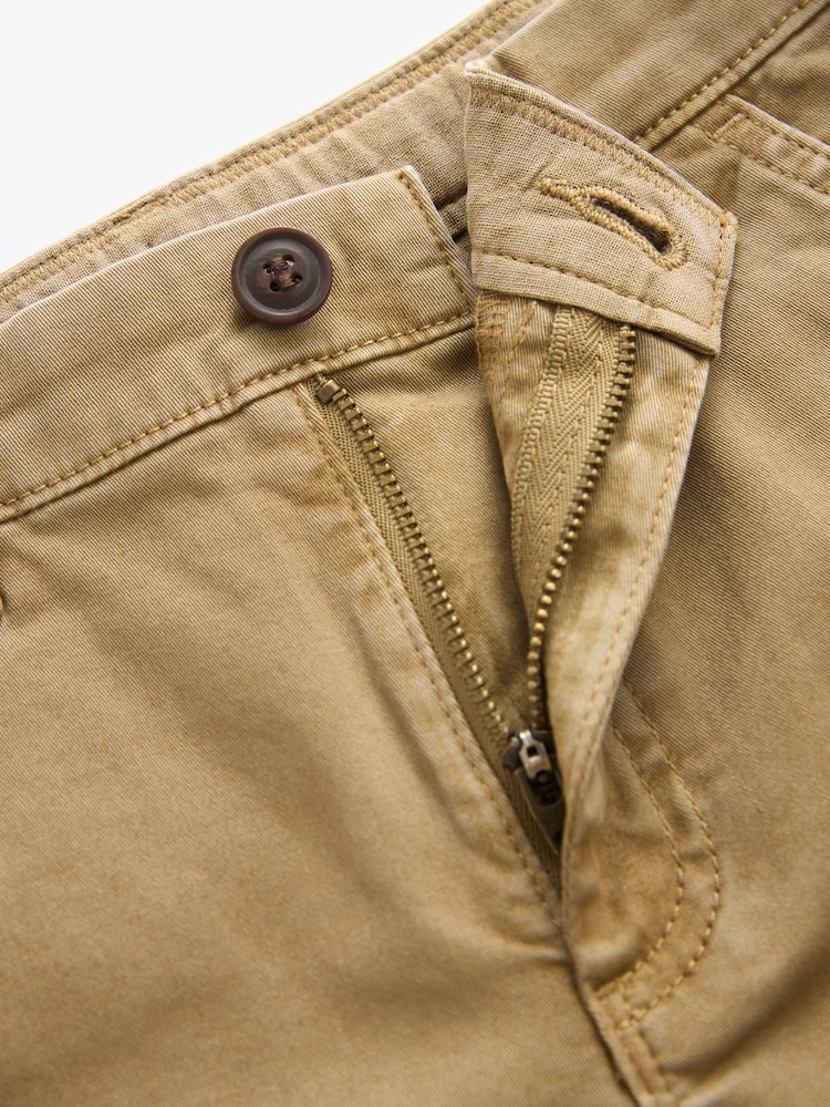 Tan Brown Washed Chinos Shorts (12mths-16yrs) - Image 3 of 3