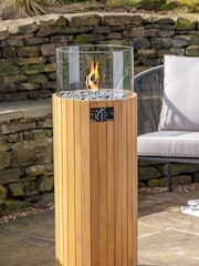 Pacific Natural Garden Cosiscoop Pillar Teak Lantern - Image 2 of 5