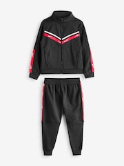 Nike Black Little Kids Club Taped Poly Tracksuit - Image 1 of 6