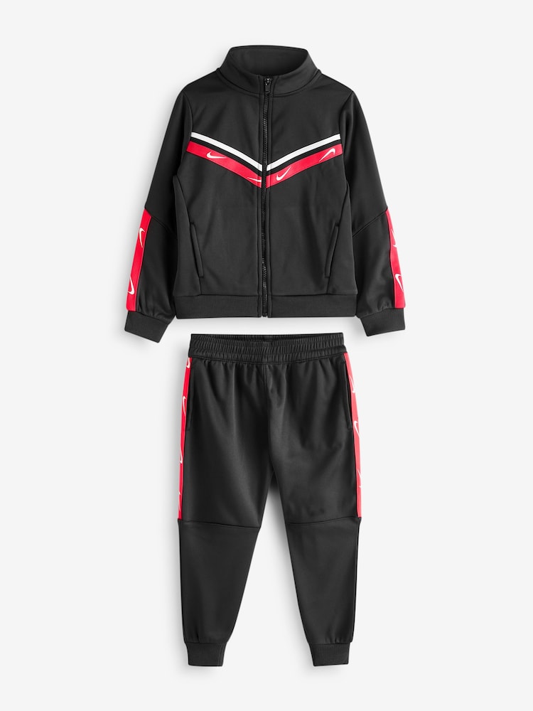 Nike Black Little Kids Club Taped Poly Tracksuit - Image 1 of 6