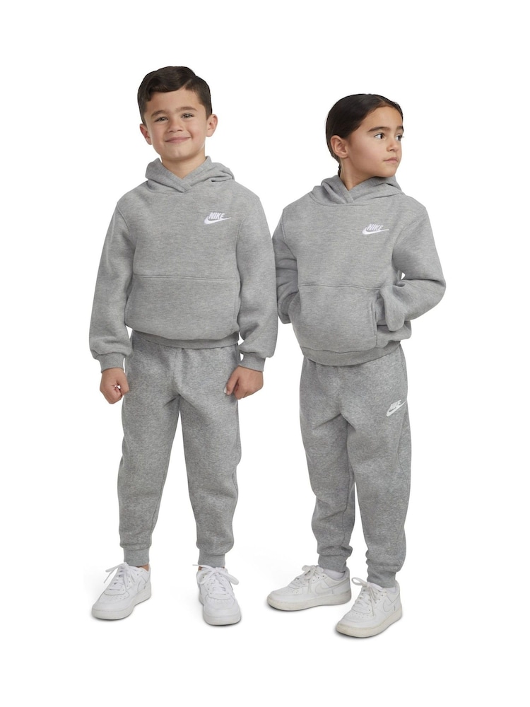 Nike Grey Little Kids Club Fleece Overhead Hoodie - Image 1 of 4