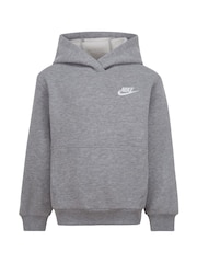 Nike Grey Little Kids Club Fleece Overhead Hoodie - Image 2 of 4