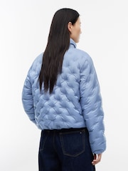 Blau - Tommy Hilfiger Gold-Tone Button Flag Down Quilted Jacket - Bild 2 von 5
