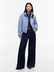 Blau - Tommy Hilfiger Gold-Tone Button Flag Down Quilted Jacket - Bild 3 von 5