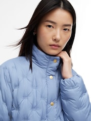 Blau - Tommy Hilfiger Gold-Tone Button Flag Down Quilted Jacket - Bild 4 von 5