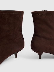 River Island Brown Kitten Heel Sock Ankle Boots - Image 4 of 5
