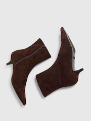 River Island Brown Kitten Heel Sock Ankle Boots - Image 5 of 5