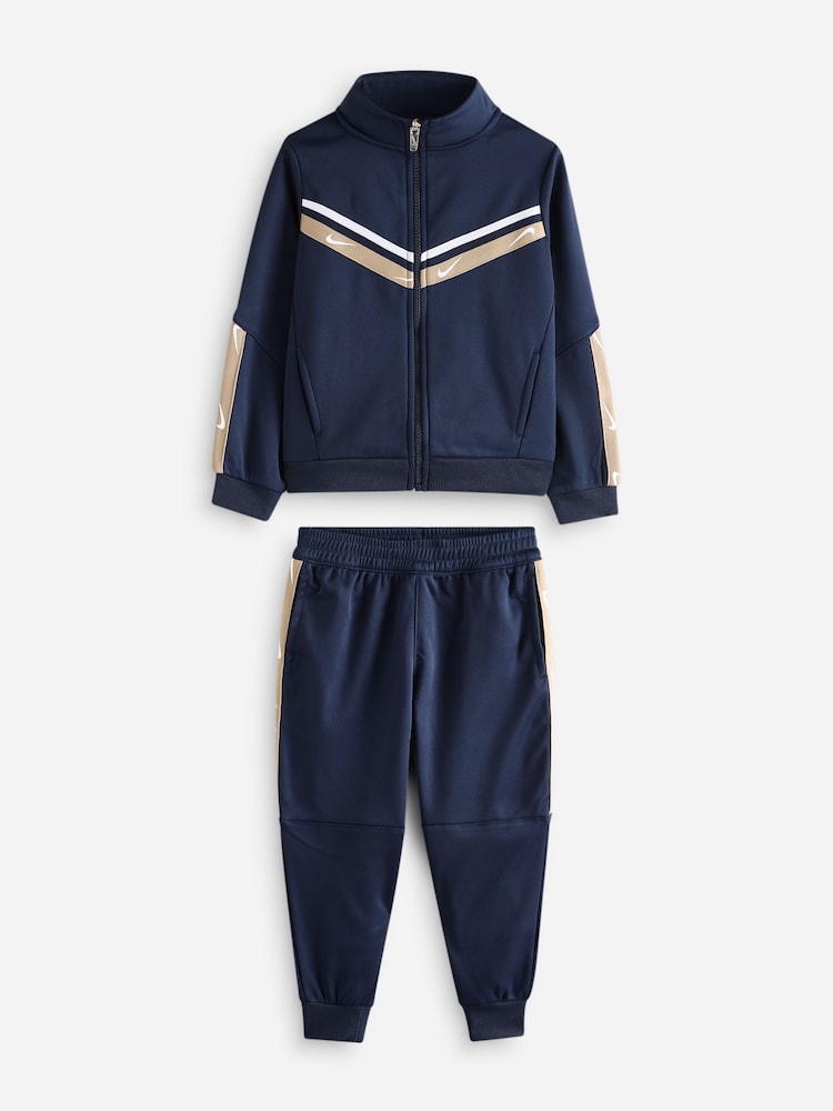Nike Blue Little Kids Club Taped Poly Tracksuit - Image 1 of 5