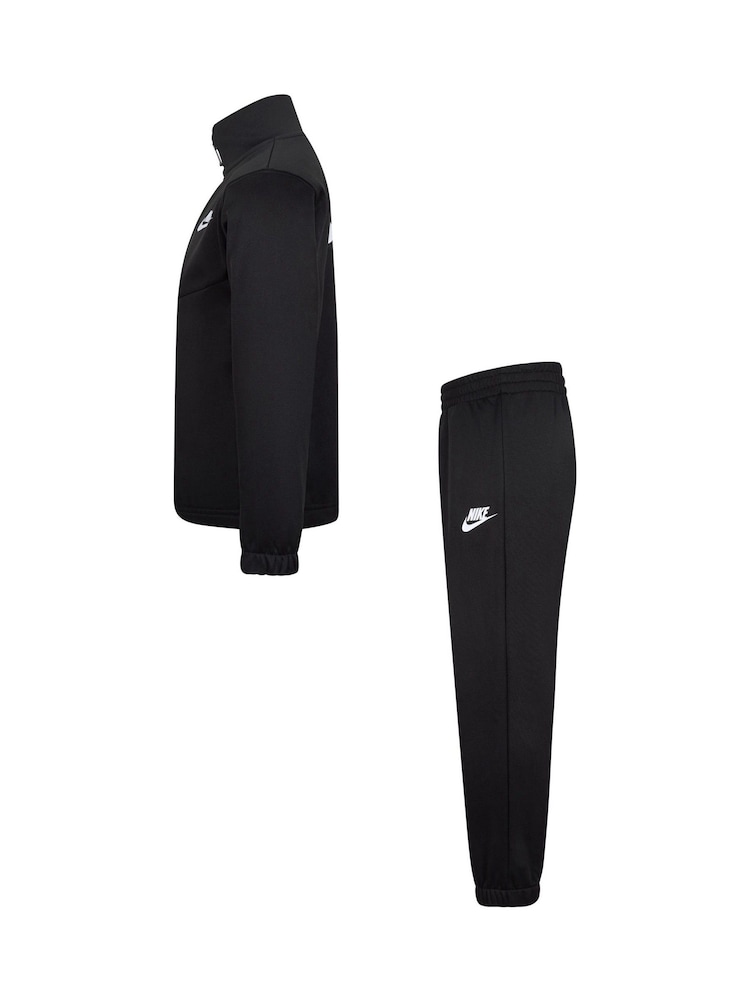 Nike Black Little Kids Lifestyle Essentials Poly Tracksuit - Image 3 of 6