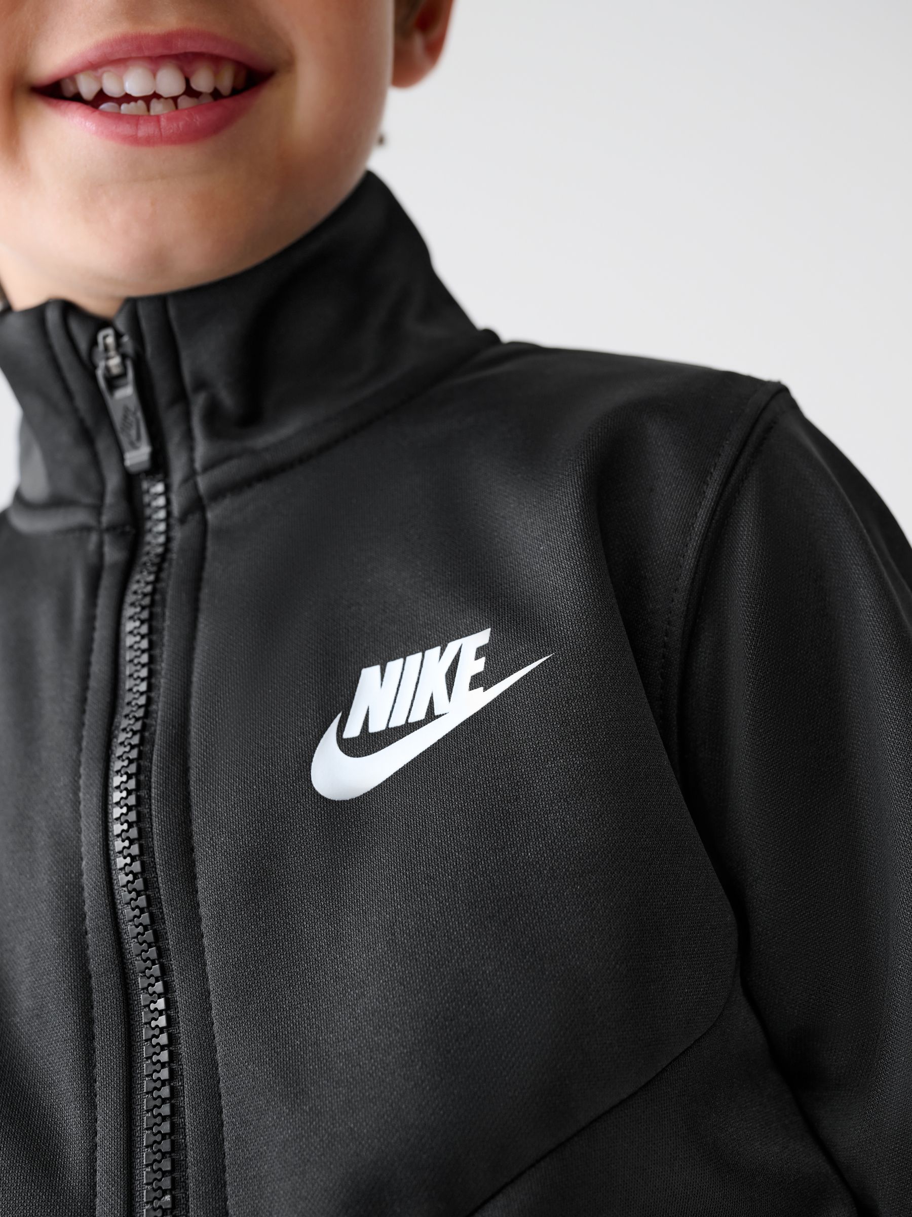 nike poly tracksuit black
