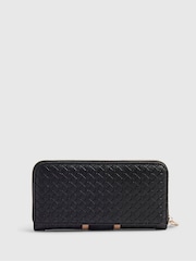River Island Black Monogram Embossed ZiP Around Purse - Image 3 of 5