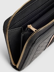 River Island Black Monogram Embossed ZiP Around Purse - Image 4 of 5