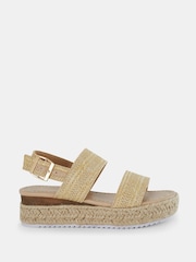 Novo Natural Regular Fit Sadie Espadrille Double Strap Sandals - Image 2 of 6