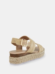 Novo Natural Regular Fit Sadie Espadrille Double Strap Sandals - Image 5 of 6