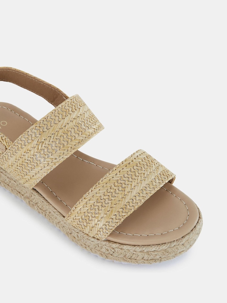 Novo Natural Regular Fit Sadie Espadrille Double Strap Sandals - Image 6 of 6