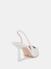Novo White Regular Fit Zafu Slingback Court Shoes - Image 6 of 6