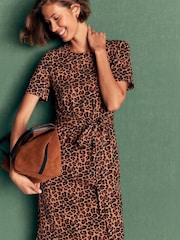 Boden Brown T-Shirt Jersey Midi Dress - Image 1 of 6