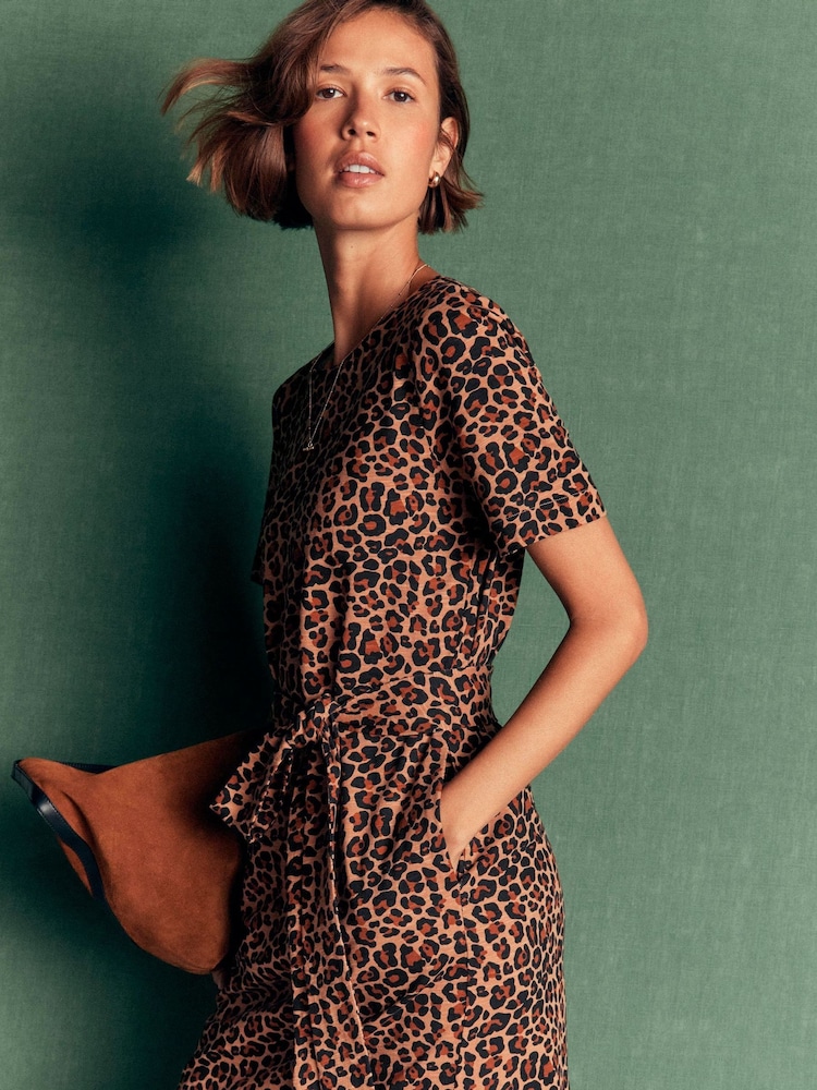 Boden Brown T-Shirt Jersey Midi Dress - Image 2 of 6 Boden Brown T-Shirt Jersey Midi Dress - Image 2 of 6
